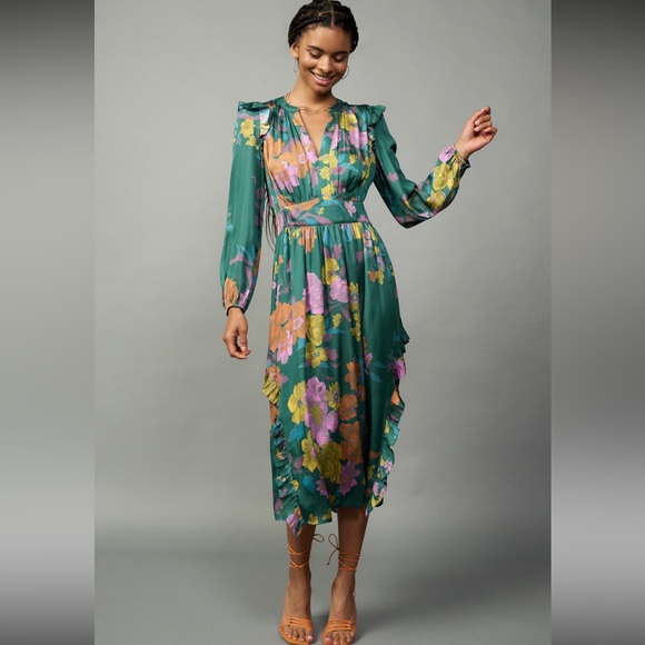 green floral maxi dress Naomi Short Sleeve Beautiful Wine Dress Select Shoe size:40 Soft Cotton